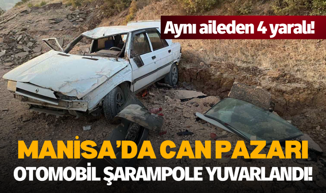 Mıcırlı yol kazaya neden oldu: Aynı aileden 4 yaralı!