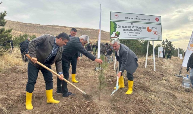 ÖSYM'nin 50'nci yılında, bin 500 fidan toprakla buluştu