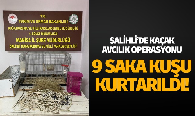 Salihli'de Kaçak Avcılık Operasyonu: 9 Saka Kuşu Kurtarıldı!