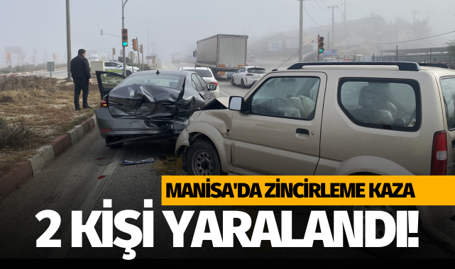 Sisli hava zincirleme kazayı beraberinde getirdi: 2 yaralı