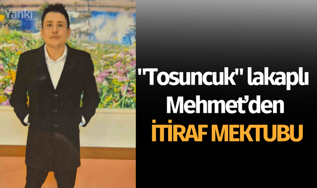 "Tosuncuk" lakaplı Mehmet Aydın'dan itiraf mektubu