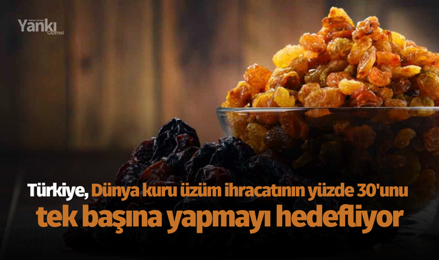 Türkiye, dünya kuru üzüm ihracatının yüzde 30'unu tek başına yapmayı hedefliyor