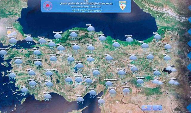 Yurdun büyük bölümünde hafta sonu yağış bekleniyor