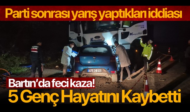 Bartın'da feci kaza...5 ölü