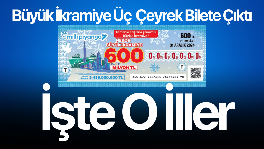 Büyük ikramiye üç çeyrek bilete çıktı! İşte o iller