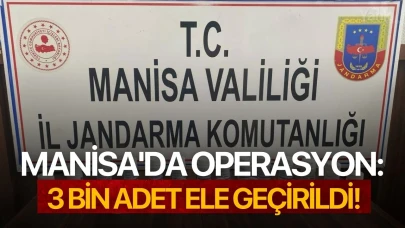 Manisa'da operasyon: 3 bin adet ele geçirildi!