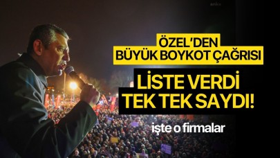 Özgür Özel'den boykot listesi