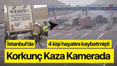 Kuzey Marmara Otoyolu'ndaki 4 kişinin öldüğü kaza anı kamerada