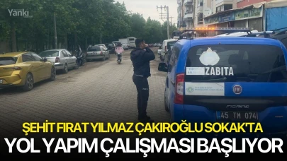 Şehit Fırat Yılmaz Çakıroğlu Sokak'ta yol yapım çalışması başlıyor