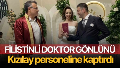 Filistinli doktor gönlünü Kızılay personeline kaptırdı