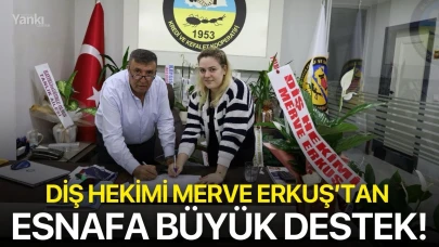 Diş Hekimi Merve Erkuş’tan esnafa büyük destek!