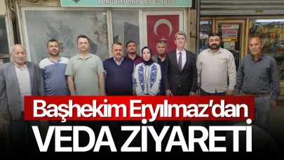 Başhekim Eryılmaz’dan veda ziyareti