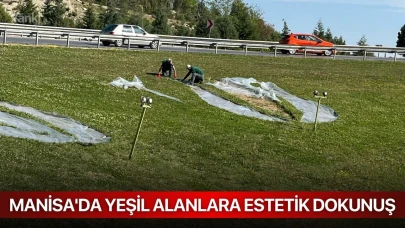 Manisa'da Yeşil Alanlara Estetik Dokunuş