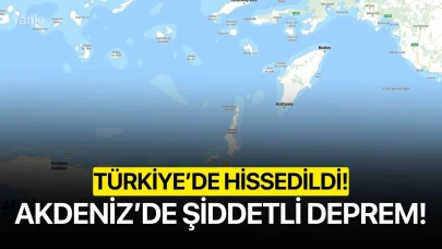 Akdeniz'deki 6 büyüklüğündeki deprem Muğla'da hissedildi