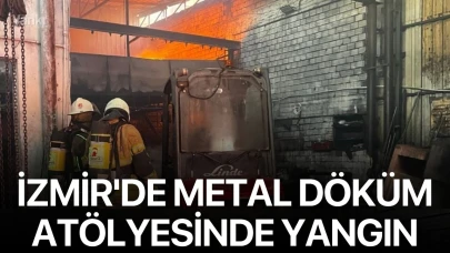 İzmir'de Metal döküm atölyesinde yangın