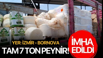 İzmir'de tüketime uygun olmayan 7 ton peynir imha edildi