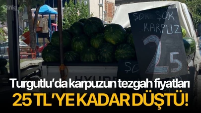 Turgutlu’da karpuzun tezgah fiyatları 25 TL’ye kadar düştü