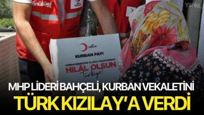 MHP Lideri Bahçeli kurban vekaletini Türk Kızılay’a verdi