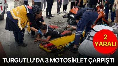 Turgutlu’da 3 motosiklet çarpıştı: 2 yaralı