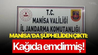 Manisa’da şüpheliden çıktı: Kağıda emdirmiş!