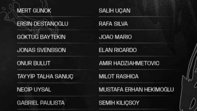 Beşiktaş’ta, Corendon Alanyaspor maçının kamp kadrosu belli oldu