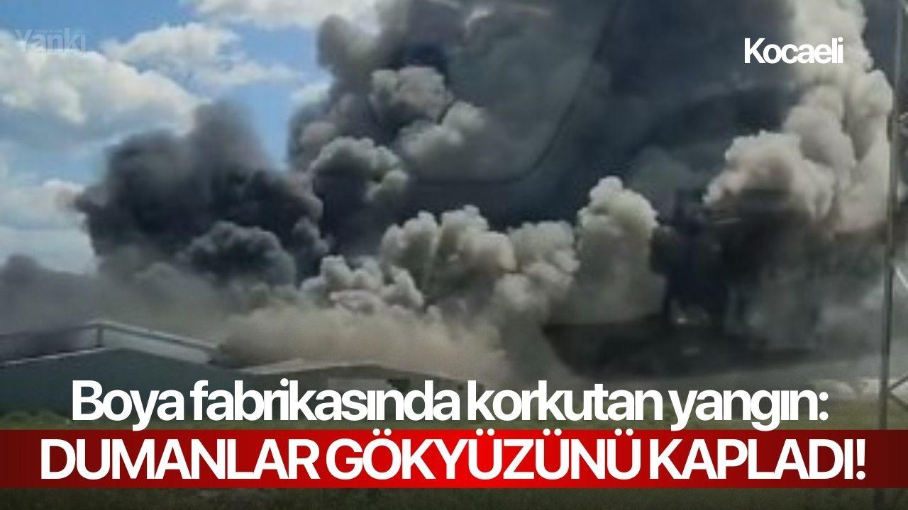Boya fabrikasında korkutan yangın: Dumanlar gökyüzünü kapladı!