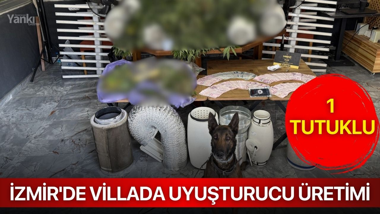 İzmir'de villada uyuşturucu üretimi: 1 tutuklu
