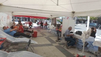 İlçede kan bağışı kampanyasına büyük destek
