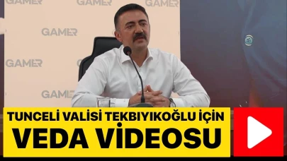 Personelinden Tunceli Valisi Tekbıyıkoğlu için veda videosu