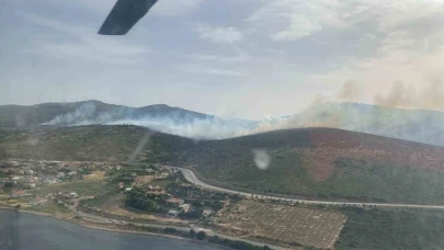 İzmir’de makilik alanda yangın