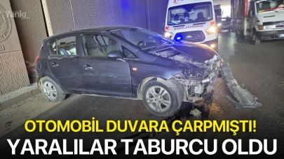 Otomobil duvara çarpmıştı! Yaralılar taburcu oldu