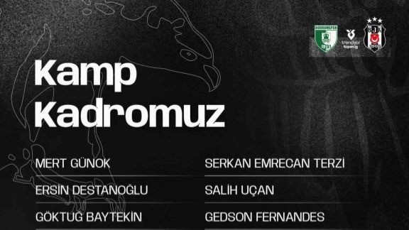 Beşiktaş’ta, Bodrum FK maçı kamp kadrosu belli oldu