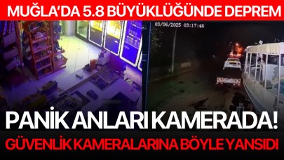 Panik anları kamerada! 5.8'lik deprem böyle kaydedildi.