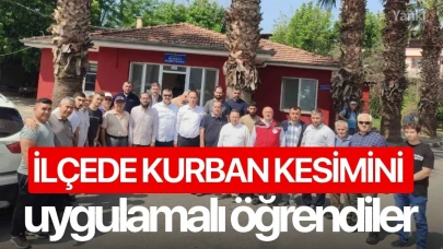 İlçede kurban kesimini uygulamalı öğrendiler