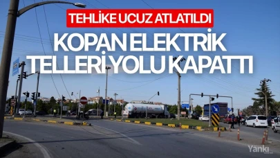 Turgutlu'da kopan elektrik teli ulaşımı aksattı