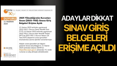 Adaylar Dikkat! YKS Giriş Belgeleri Erişime Açıldı