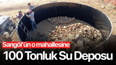 Sarıgöl'ün o mahallesine 100 tonluk su deposu