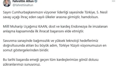 Fahrettin Altun: "Türkiye, KAAN ile 5. Nesil savaş uçağı ihraç eden sayılı ülkeler arasında"