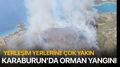 Karaburun'da orman yangını