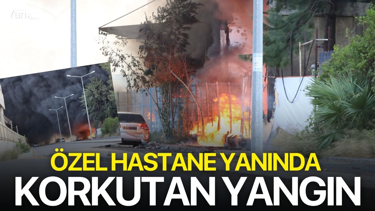 Özel hastane yanında  korkutan yangın