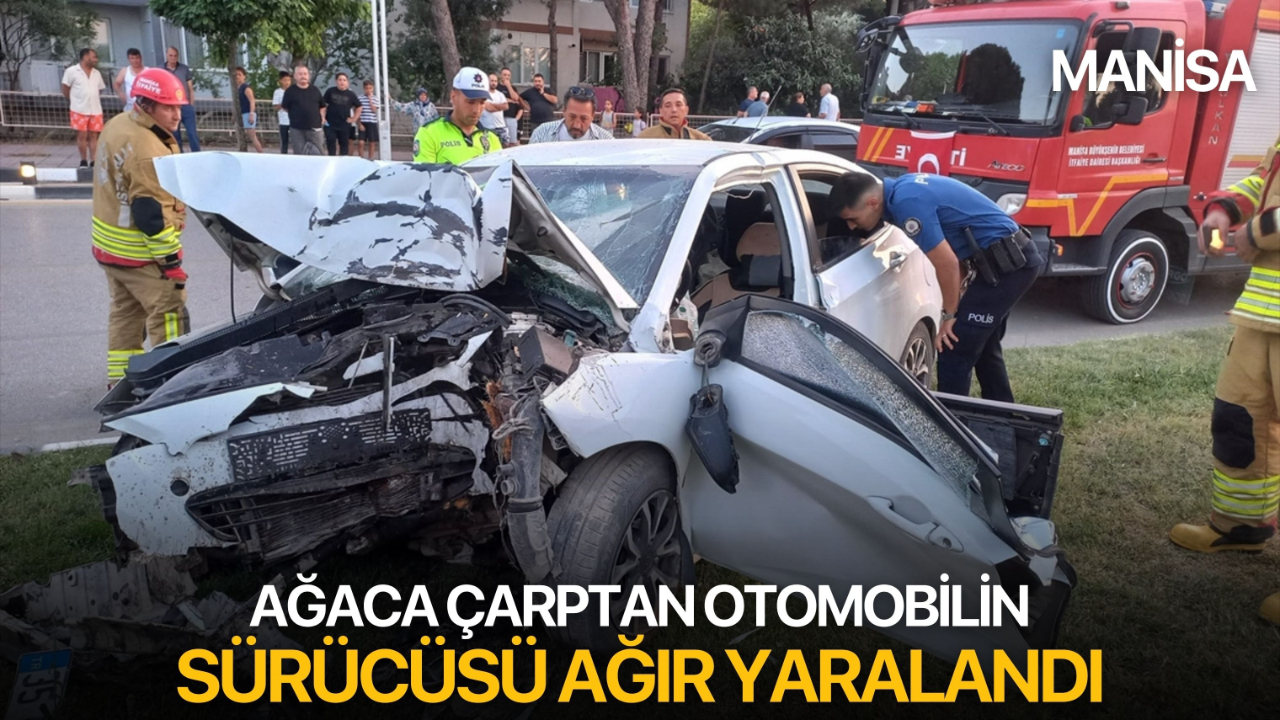 Otomobil ağaca çarptı, sürücüsü ağır yaralandı