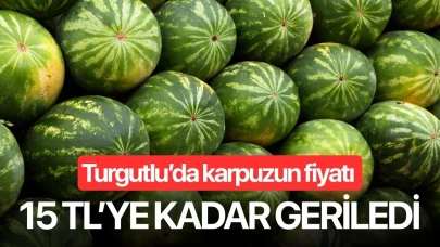 Turgutlu’da karpuzun fiyatı 15 TL’ye kadar geriledi