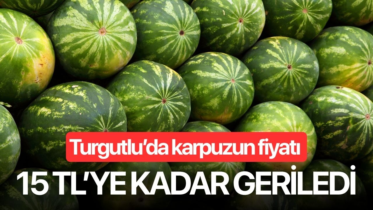 Turgutlu’da karpuzun fiyatı 15 TL’ye kadar geriledi