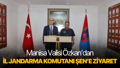 Manisa Valisi Özkan'dan, İl Jandarma Komutanı Şen'e ziyaret