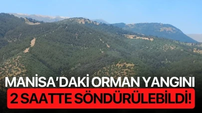 Manisa’daki orman yangını 2 saatte söndürülebildi!