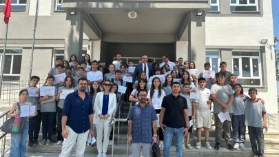 İlçede öğrencilerin karne heyecanı