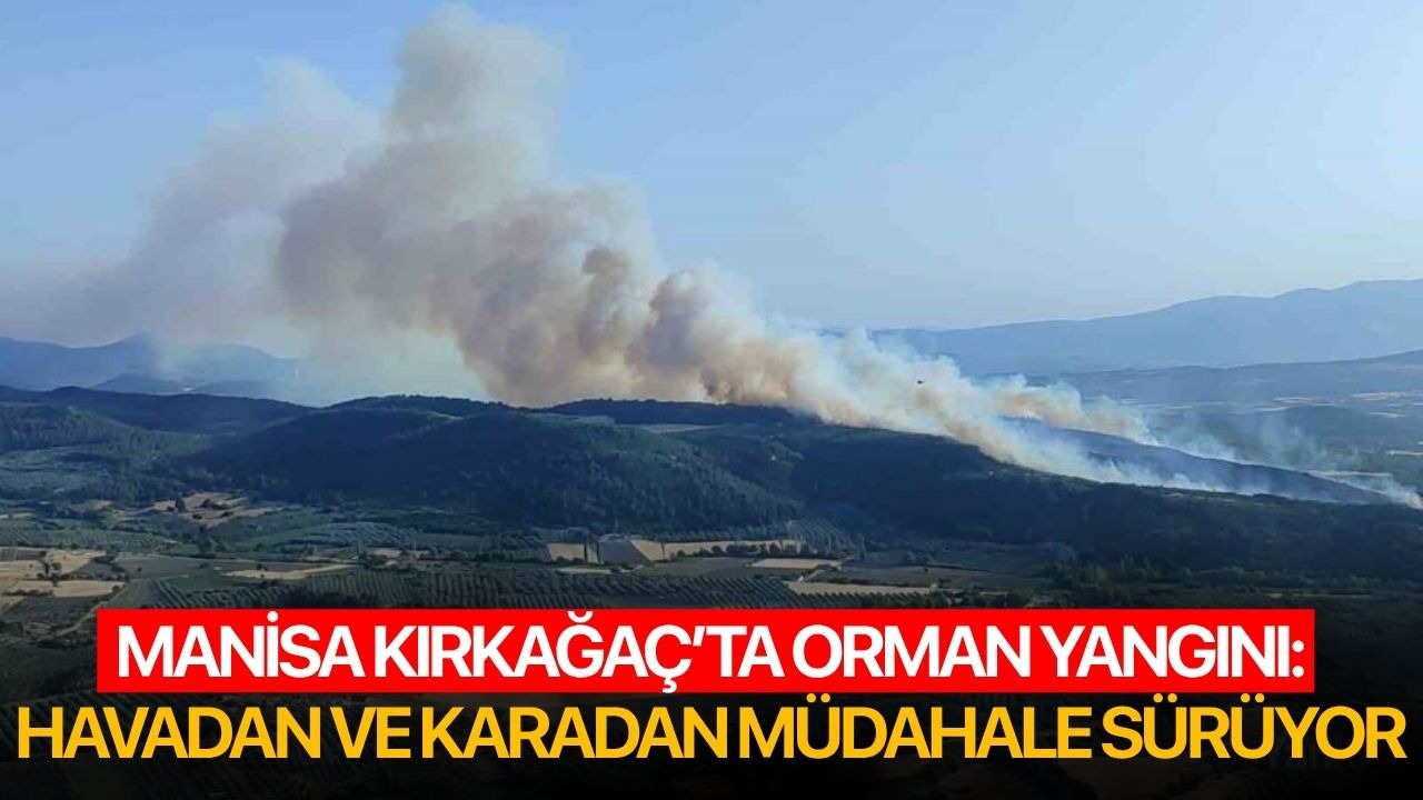 Manisa Kırkağaç’ta orman yangını: Havadan ve karadan müdahale sürüyor