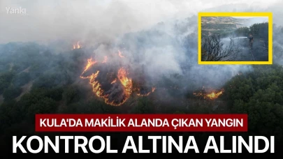 Kula'da makilik alanda çıkan yangın kontrol altına alındı