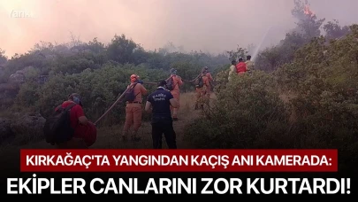Kırkağaç'ta Yangından Kaçış Anı Kamerada: Ekipler Canlarını Zor Kurtardı!