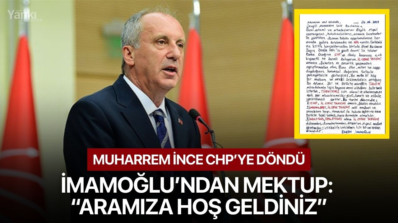 Muharrem İnce CHP’ye döndü